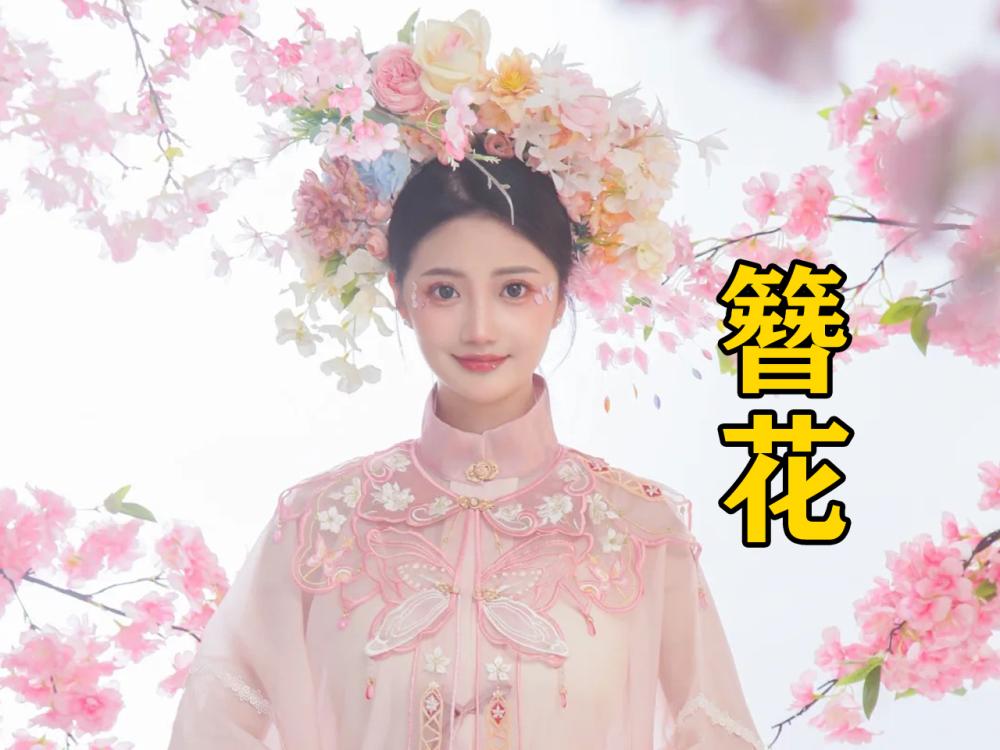 簪花汉服游客实拍